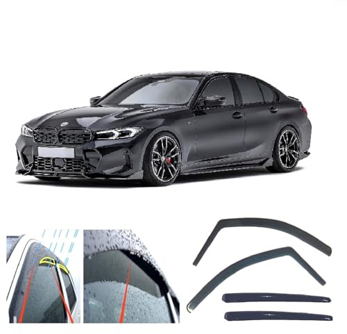 AC WOW 4X Windabweiser kompatibel mit BMW 3er G20 4-Türer Limousine 2018 2019 2020 2021 2022 2023 2024 2025