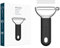 KITCHENDAO Schwenkbarer Schäler für die Küche, Japanischer 420J2 Edelstahl, scharfe Klinge, robuste Druckguss-Konstruktion, integrierter Augenentferner, Soft-Touch-Griff, spülmaschinenfest, Schwarz