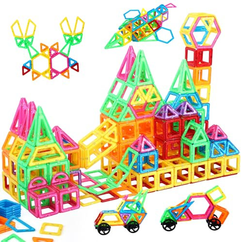 NorthBeland 96PCS Magnetic Building Blocks Magnetic Tiles Kids Magnetics Construction Toy Set for 3 4 5 6 7 Year Old Boys Girls