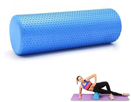 Rullo Massaggio Muscolare. Fitness Rullo in Schiuma. Eva Foam Roller. Alleviare Il Dolore, Allenare i Muscoli, Massaggio della Schiena, Gambe. 45x15cm