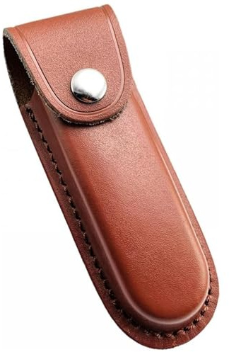 Messerscheide,Lederscheide,Klappmesserscheide,Gürtelschnalle Messerscheide,Messertasche Scheide,Klappmesser Gürtel Taschenmesser Scheide,Messer Holster für Mann,5,2zoll (Braun)