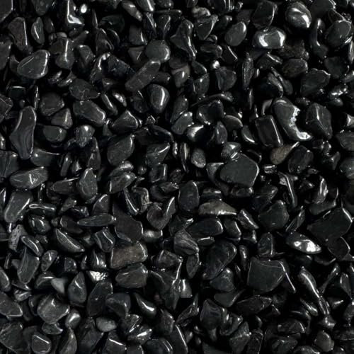 Steinteppich Epoxidharz Set Innen & Außen (ca. 28kg / 2-2,5m²) | 16 Farben | 25kg 2-4mm Marmorkies + 3L, 2K Epoxidharz Bindemittel | Für Balkon, Terrasse, Treppen, Garage (Nero Ebano)