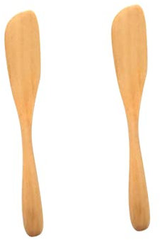 Alipis Cuchillo de Mantequilla de Madera, Esparcidor de Mermelada, 2 Piezas