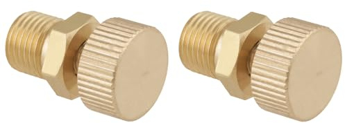 Vanne Purge Air Haute Pression 65Mpa Laiton Filetage 10x1mm 2 Pièces pour Pompe à Air Système Hydraulique Professionnel Résistant à la Corrosion