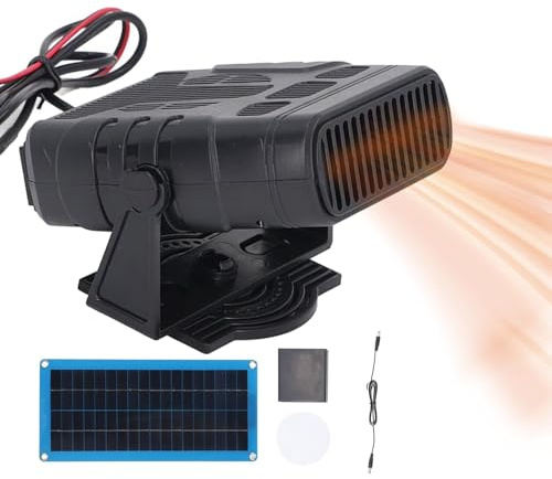 YNPQTDS Solarpanel Plus Heizung, Monokristallin Solarpanelheizung, Solarpanel Gewächshausheizung Kit, Tragbare Solarheizung mit USB, Solar Power Kit zum Trocknen und Heizen, mit Batteriefach