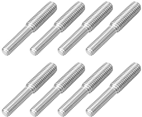 QUARKZMAN Perno Roscado de Doble Extremo, 8Pcs Adaptador de Rosca, M4x15mm a M5x15mm Acero Inoxible 304, Adaptador Reductor para Fijación de Muebles y Maquinaría
