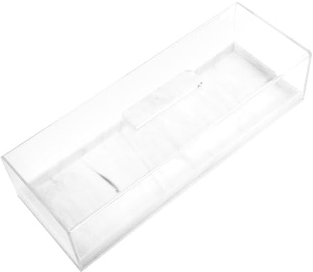 Plat à Gâteaux Rectangulaire en Acrylique avec Couvercle Transparent | 1 Ensemble, Non Hermétique, Réutilisable, pour Réceptions Formelles et Service sur Table à Manger Moderne