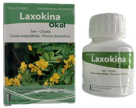 Laxokina 60 cápsulas/para el funcionamiento del tracto intestinal, con Sen y Ciruela