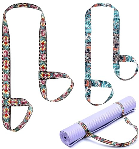 2 Pezzi Cinghia Yoga Mat, Straps Palestra, Porta Tappetino Yoga, Cinghia Per Il Trasporto Da Yoga Regolabile, Pilates, Esercizi, Aerobica, Tappetino Esercizi Sport