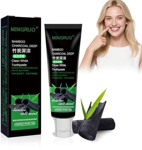 MINGRUO Bamboo Charcoal Deep Toothpaste, Aktivkohle Toothpaste, Bambuskohle Zahnpasta, Aktivkohle-Kohle-Zahnpasta, Frischer Atem Zahnfleckenentfernung