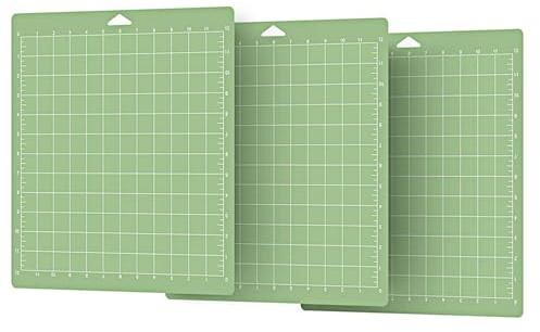 Cutting Mat - ShiningUU 3-Pack Standard Non-Slip Cutting Mats (12x12 Inch) for Cricut Maker and Explore Cutting Machines | Universal Craft Mats for Cardstock, Vinyl, Iron-On & Paper