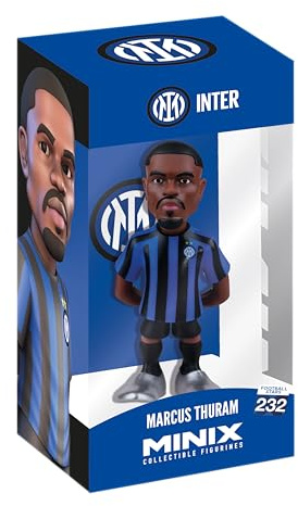 Minix - Statuetta da collezione 12 cm, con licenza ufficiale della Serie A, scegli le tue stelle nerazzurre preferite (Marcus Thuram)