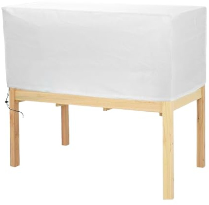 Cobertura rectangular para plantas - Winter Frost -, protección respiratoria, tela duradera para jardín, tela resistente a la intemperie | Al aire libre para balcón alféizar flores jardinería