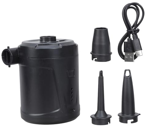 Bombas de aire eléctricas con 3 boquillas portátiles de llenado rápido, bombas desinfladoras para colchón, inflables, flotador de piscina, portátil, se infla rápidamente para colchón