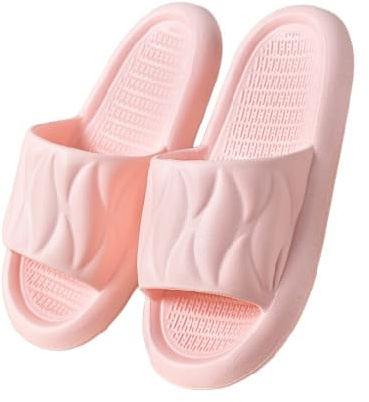 Hemskor Halkfria Tjocka Mjuka Platåsandaler För Damer Män Unisex Massage Dusch Badrumstoffel För Vuxna Par Inomhus Utomhus (Storlek: EU 36/37, Färg: Rosa)