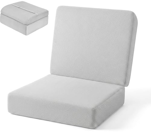 SEHAUSEU Sitzkissen mit Rückenkissen für Bürostuhl, Autositze, Rollstuhl Dicke Sitzerhöhung mit Rückenlehne Memory-Schaum Stuhlkissen Ergonomisch Lendenwirbelkissen für Sessel Auto Rollstuhl