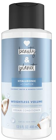 Love Beauty and Planet Weightless Volume Conditioner with Hylauronic acid Coconut Water & Mimosa Flower for Thin and Fine Hair Care 13.5 oz