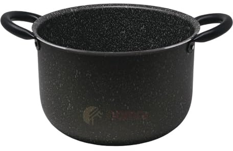 NAMAI - Pentola Antiaderente 20 cm, Lavabile in Lavastoviglie, Pentola Cuocipasta, Adatta al forno, No Induzione, Pentole Alluminio, Made in Italy (20cm)