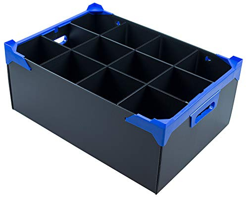 Caterbox Small Martini Glassware Storage Box with 12 Cells | Max Glass Height 190mm - Max Glass Width 111mm