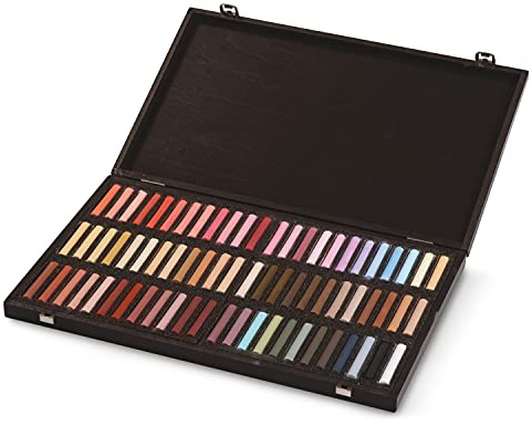 BLOCKX 12072PBXC - Holzbox mit 72 Pastellkreiden, 45x27,5 cm, Porträt