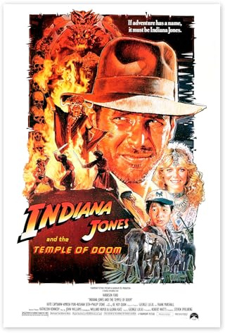 Posterlounge Indiana Jones e il tempio maledetto (inglese) II Poster | 60 x 90 cm Quadri Decorazione per pareti