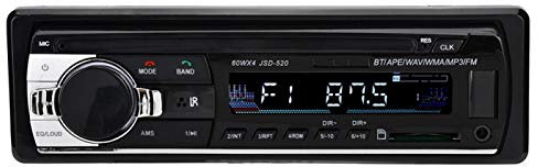 Elprico Bluetooth Car FM Radio, HIFI Lossless Music Single Spindle Car Bluetooth MP3 Radio Player with AUX Audio Input