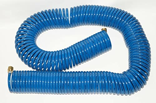 Druckluft Spiralschlauch 8x6 Länge max. 22,5 m mit Verschraubung 1/4
