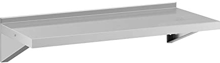Royal Catering RCWR-100.1 Wandbord Edelstahl 100 x 40 cm bis 80 kg Wandregal Küchenregal Wandboard