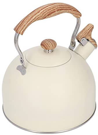 Stainless Steel 2.5L Whistling Kettle - Large Capacity Gas & Induction Kettle with Handle for Camping
