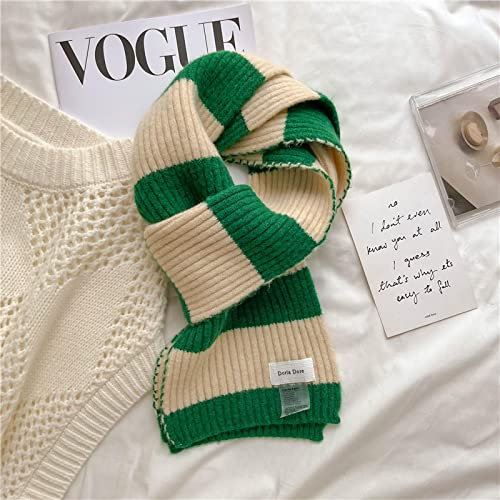 Bysonglezai Schals Damen Tücher Halstuch Scarf Winter Weicher Strickschal für Frauen Mode Schal Hals Wickel Dick Warmes Halstuch Gestreifte Tücher WJT 30-6