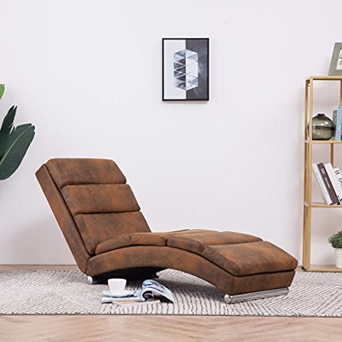 Festnight Chaiselongue Relaxliege Wohnzimmer Liegesessel Relaxsessel Kunstleder Loungesessel Fernsehsessel Sessel Loungesofa Schlafzimmer Braun