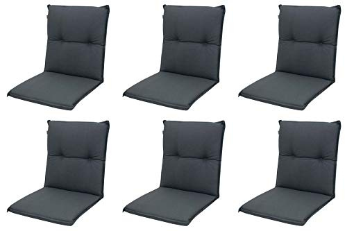 Doppler Luxus 6 x Niederlehner Auflage Brilliant New 940, Anthrazit, 100x50x7cm