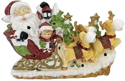 ABC Home | Dekofigur Weihnachtsmann | Weihnachten | LEDs | Farbwechsel | batteriebetrieben