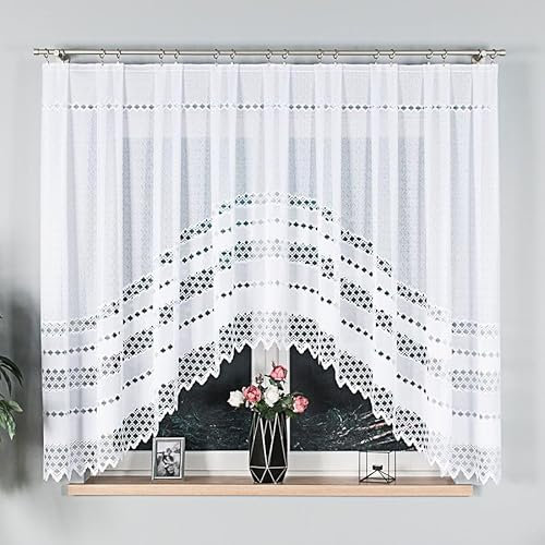Markizeta Filomena Cortina confeccionada Jacquard con cinta fruncida (270 x 120 cm)