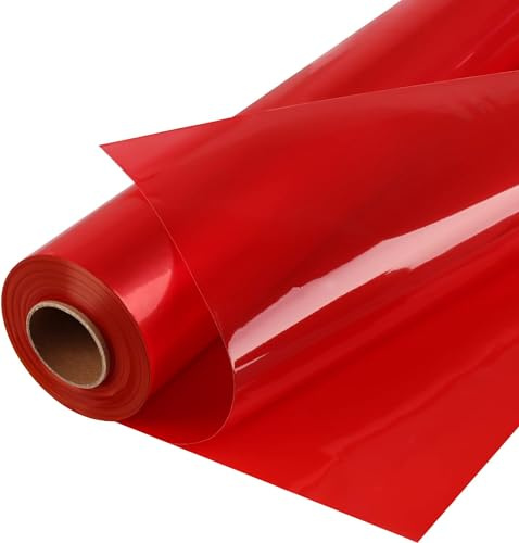 YSTrillion Involucro di Cellophane,1Roll Rotolo di Red Cellophane Trasparente per Confezioni,Ideale per Fiorist,Artigianato,Bouquet di Fiori (40cm x 30m)