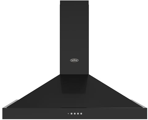 Belling BEL Farmhouse Chim 110PYR 110cm Chimney Cooker Hood - Black