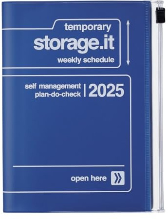 MARK'S 2024/2025 Taschenkalender A6 vertikal, Storage it, Navy: Von September 2024 bis Dezember 2025