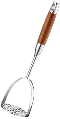 BIUDECO Manual Potato Masher and Food Crusher Stainless Steel Handheld Potato Mud Press Tool for Baby Food and Kitchen Use