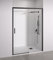BELLOBATH - Paroi de douche 2 panneaux dont 1 coulissant en niche - Largeur réglable 130-135 cm - Hauteur 195 cm - Verre securit trempé anticalcaire 6 mm des deux côtés - Profilés Noir mat