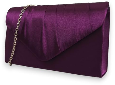 fi9® LADIES SATIN PARTY PROM BRIDAL EVENING CLUTCH HAND BAG PURSE HANDBAG