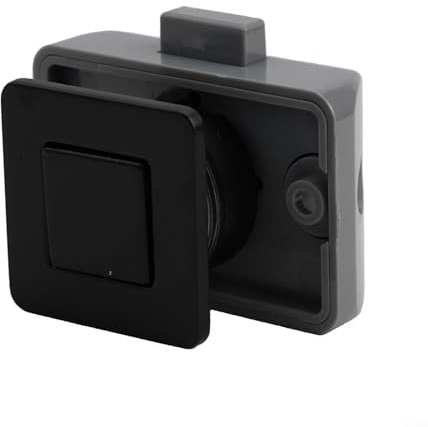 Zilimontt RV-Druckschloss für Schrank/Schublade, für Schränke, Camper, Auto, Wohnwagen, Boot, Wohnmöbel, 18 mm Türkompatibel, einfache Installation (schwarz)
