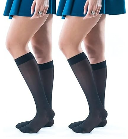 Activa – 2 Paia Gambaletti Donna 70 Denari a Compressione Graduata (11-14 mmHg) Classe 1 – Calze Riposanti Elastiche per Circolazione Made in Italy (Dune, 2=M)