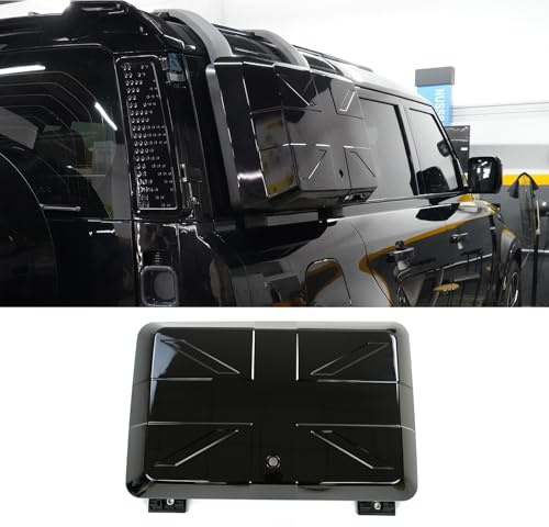 COOLAUTO Exterior Side Mounted Gear Carrier Tool Box Storage Box with Lock fits for 2020-2025 Land Rover Defender Side Storage Box Black Aluminum
