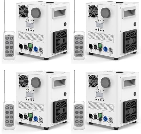 1000W Pyrotechniques Machines, 4 Blanc DMX Cold Spark Machine avec Chauffage par Résistance pour fêtes, Noël, DJ, mariages, événements sportifs