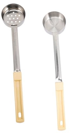 FUNNETOYU 2pezzi Mestolo Per Salsa Per Pizza in Inossidabile Cucchiaio Per Salsa Spalmabile Piatto Utensile Da Cucina Per Servire e Distribuire