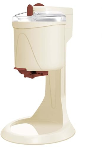 GYLFZDQ Tragbare Mini-Softeismaschinen, 1000-ml-Softeismaschine, Haushalts-Obst-Softeismaschine, einfache Reinigung, Joghurt-Sorbet-Eiscreme-Werkzeug für Zuhause, Bar, Café Beige,27 * 42.5cm