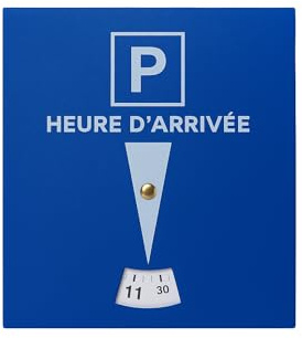 Disque de Stationnement Zone Bleue Européen, 15 x 15 cm, Bleu