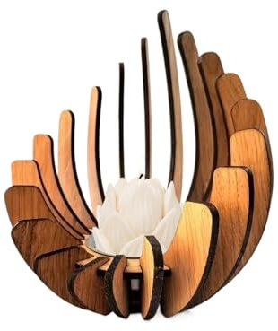 Portavelas de Madera Candelero de Boda