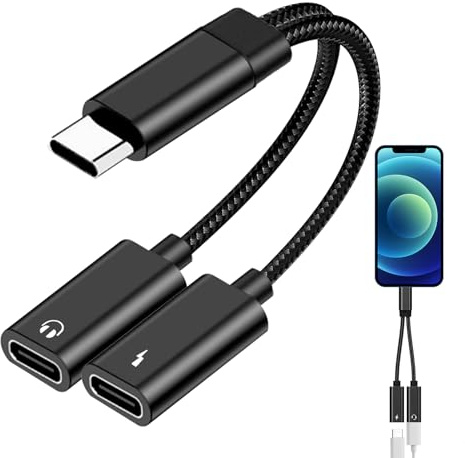 Seefey Adaptateur Double USB C 2 en 1,1 Pièces Prise Jack USB C,Type C vers 2 Type C,Double Prise Compatible avec Samsung,Huawei,Pixel,Câble TPE Robuste et Portable