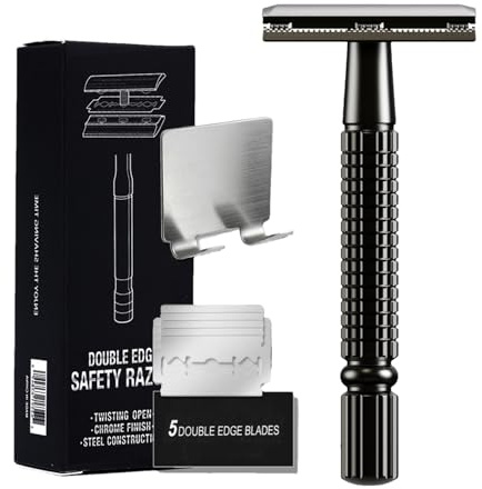 Mastros De Seguridad | Navajas De Afeitar Para Hombres | Recortadora De Barba Doble Filo | Rastrillos Con 5 Recargas | Afeitado Y Preciso Para Uso Diario En Rostro Y Cuello